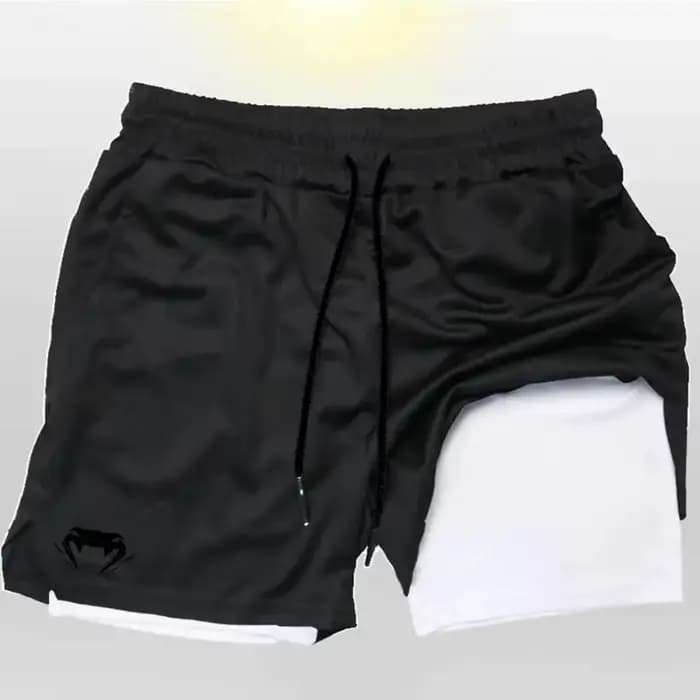 2025 nouveau VENOM hommes Fitness entraînement Double couche Shorts 2-en-1 séchage rapide gymnase plage course