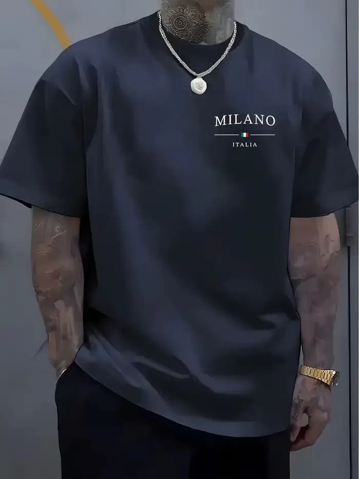 T-shirt décontracté à manches courtes pour homme