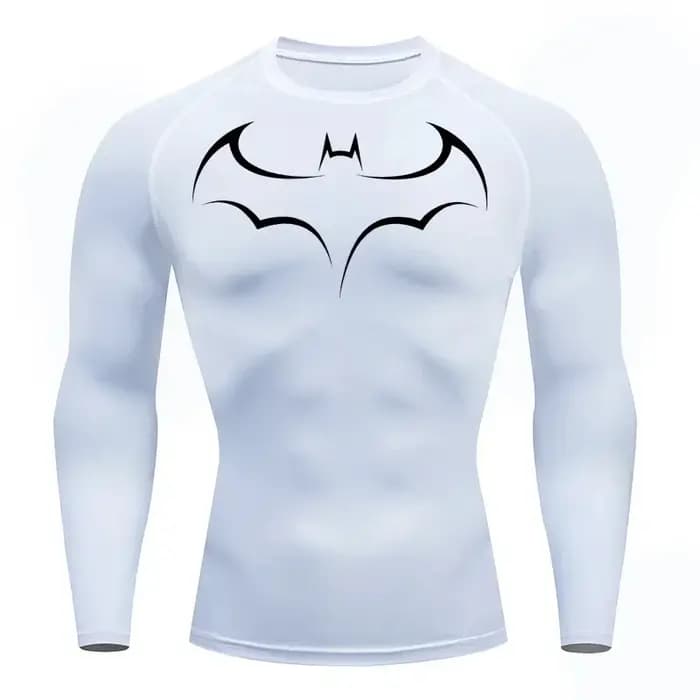 T-shirt de compression moulant pour homme à imprimé chauve-souris