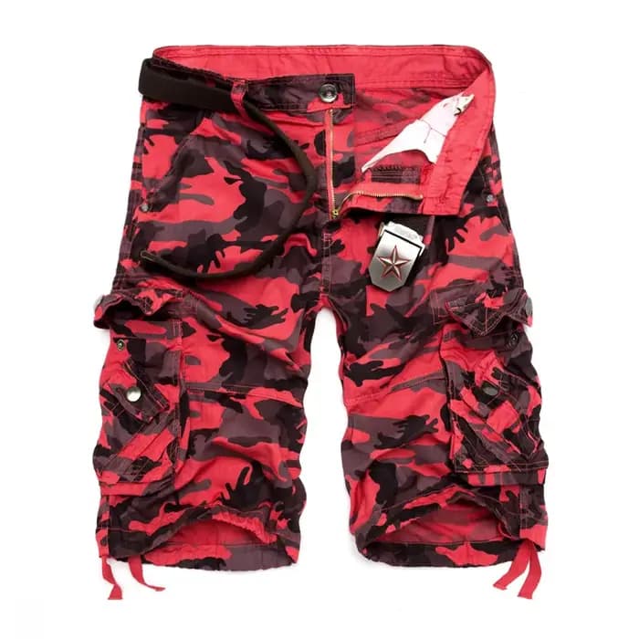 Shorts Cargo Camouflage Homme Nouvelle Collection 2026 – Coupe Ample Militaire Estivale – Taille US