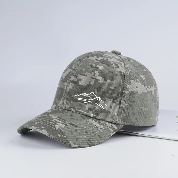 Casquette de baseball camouflage à imprimé montagne