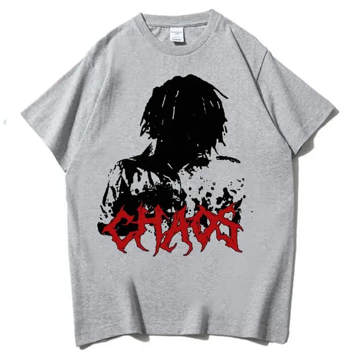 Ken Carson More Chaos Album 2025 T-shirt Harajuku col rond chemise décontractée cadeau
