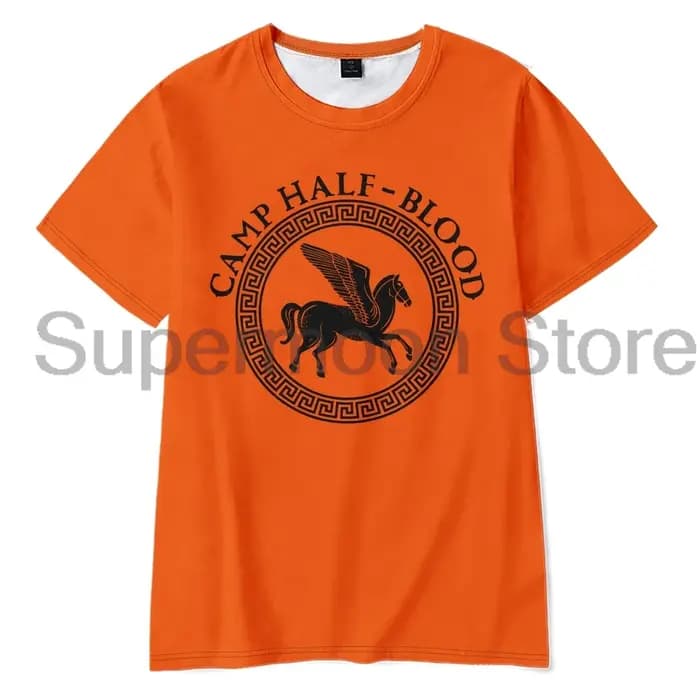 Camp demi-sang T-Shirt col rond manches courtes Orange