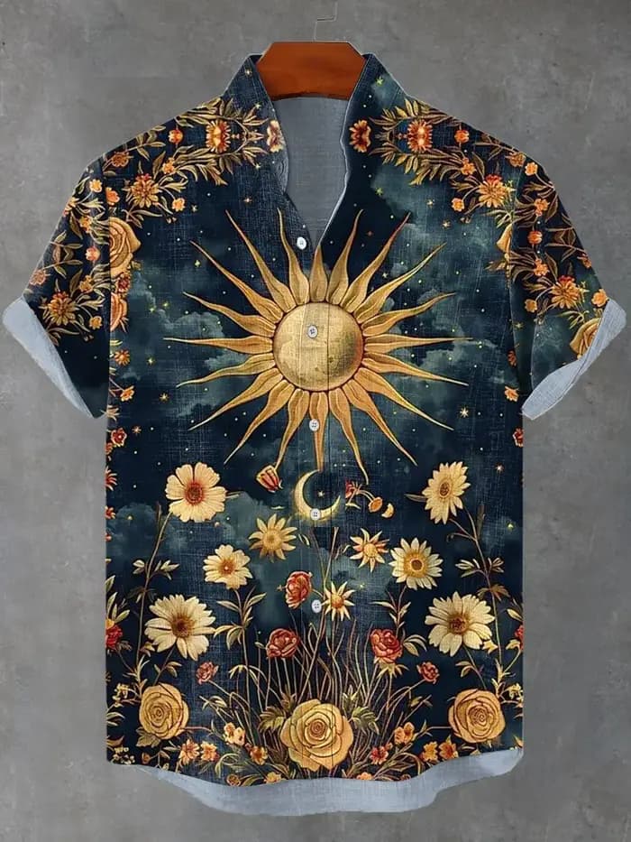 2025 Vintage Style africain hommes rétro ethnique Tribal à manches courtes chemise hauts mode décontracté vacances Stree