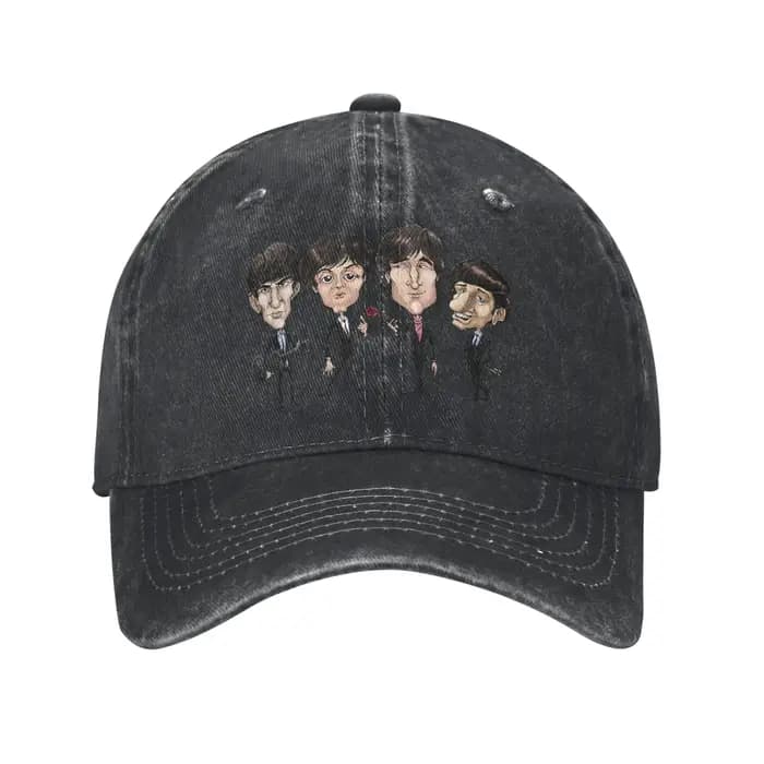 Casquettes de baseball décontractées style Beatles pour hommes et femmes, effet vieilli et délavé, p