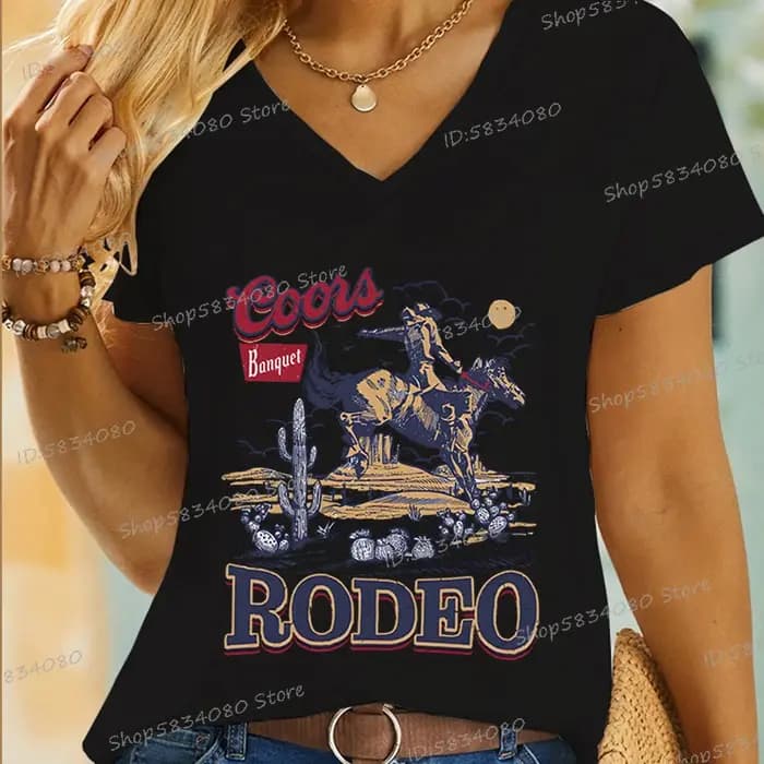 Rodeo 90s Cowboy Chemise Cool Rodeo Classique Hauts Cadeau pour Cowgirls Tendance Rodeo Graphique We