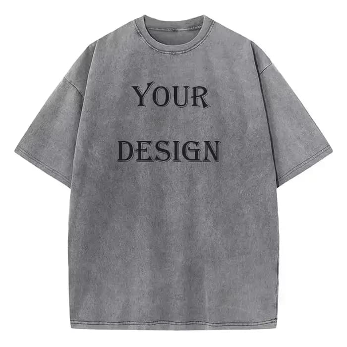 T-shirt unisexe en coton lavé