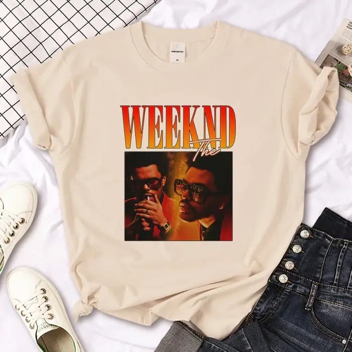The Weeknd t-shirt hommes anime designer japonais haut mâle