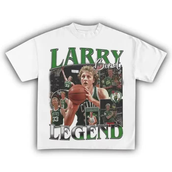 Larry Bird basket-ball graphique coton T-shirt femmes unisexe Fans essentiels à manches courtes haut rétro été mode