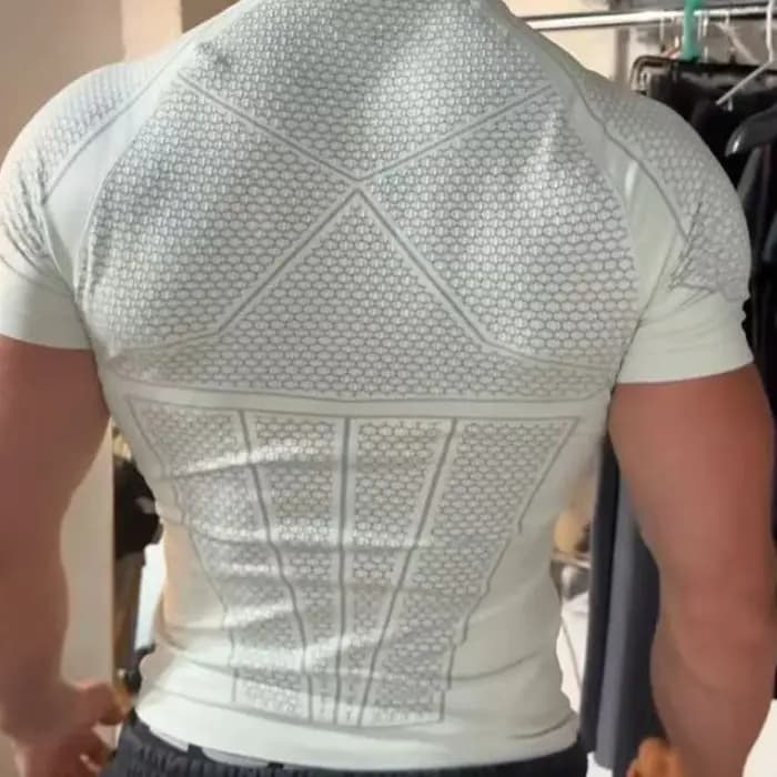 T-Shirt homme Superman Sport Fitness séchage rapide respirant élastique coupe ajustée manches courtes haut d'entraînement