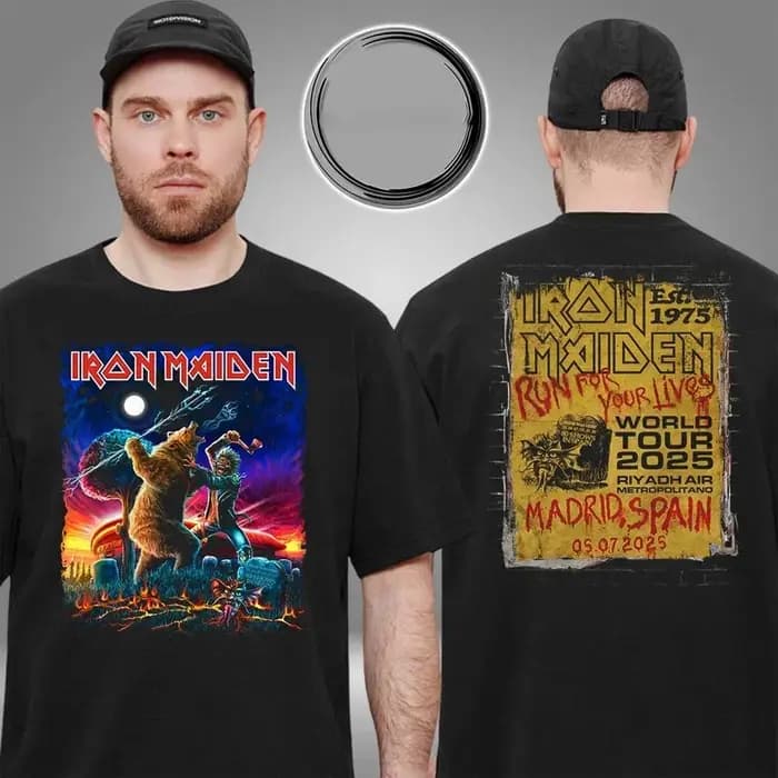 T-shirt graphique inspiré de la tournée mondiale du groupe de rock 2025 – T-shirt à manches courtes