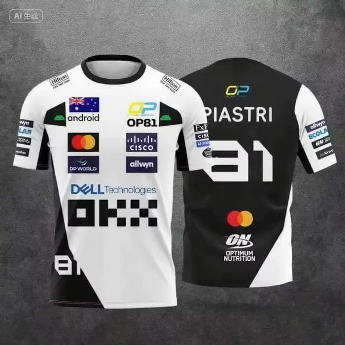 T-shirt Homme et Vêtements Enfant Y2K Femme, Thème Lando Norris 2026, Commémoratif pour Fans, Style Combinaison de Course, Sport et Loisirs d'Été 