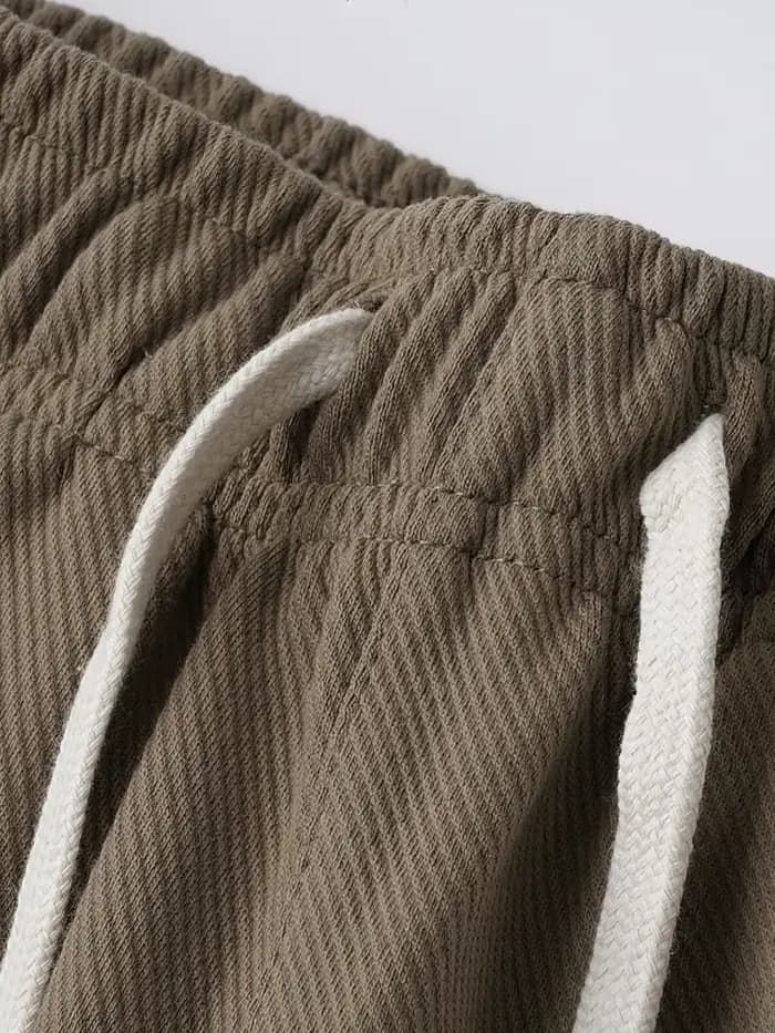 65% coton sergé Baggy décontracté survêtement pantalon hommes 380g Anti-rides vêtements de travail