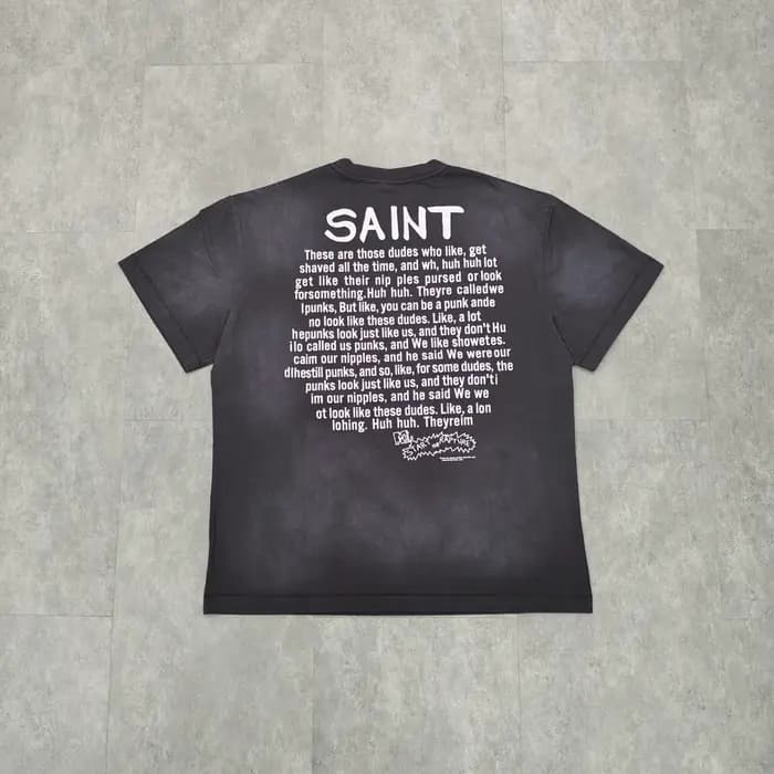 Yao mode Saint de Michael 25SS t-shirt décontracté hommes hauts vêtements surdimensionné Vintage amp