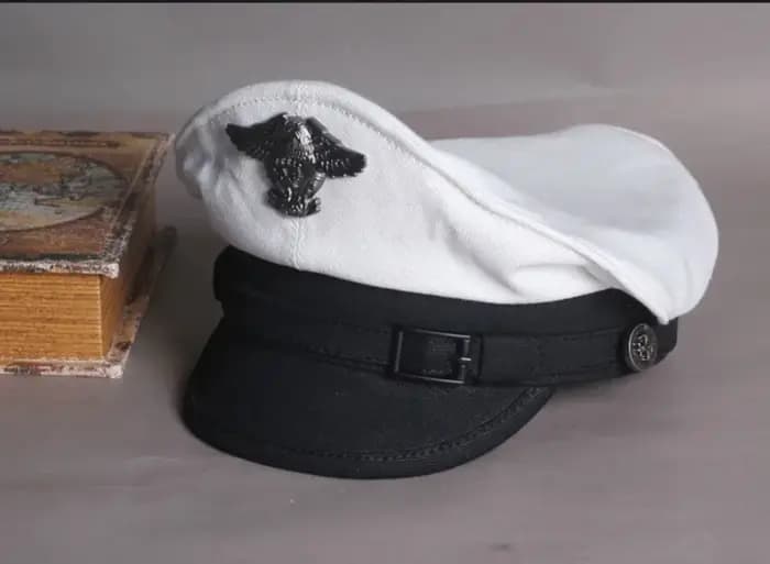 Casquette de marin rétro à visière de la marine pour hommes et femmes