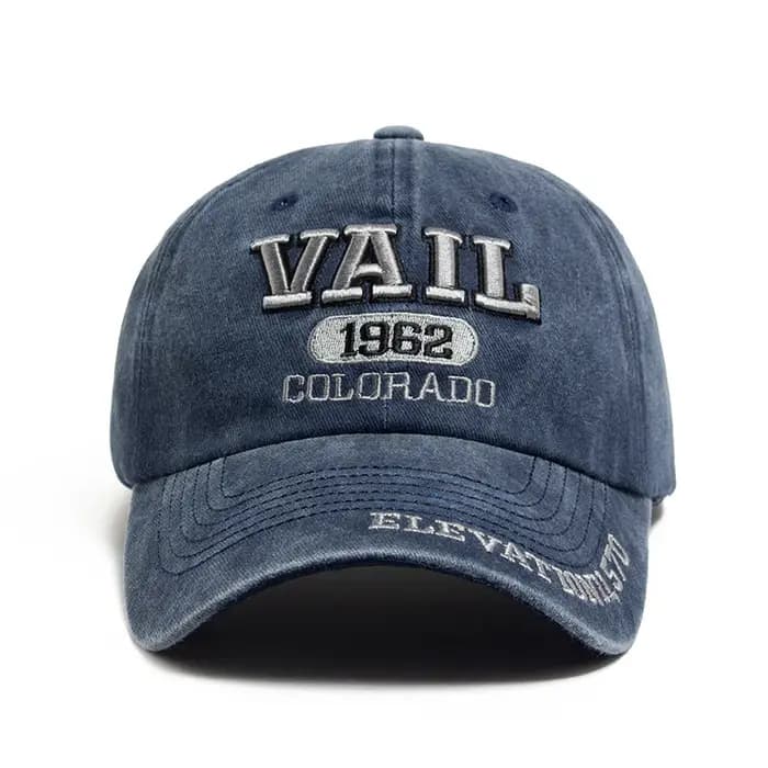 Casquette de baseball pour hommes mode VAIL lettre brodée coton capote femmes chapeaux été décontracté voyage visière casquettes camionneur chapeau unisexe
