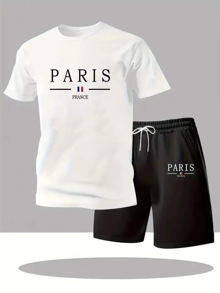 Ensemble T-shirt et short d'été pour homme
