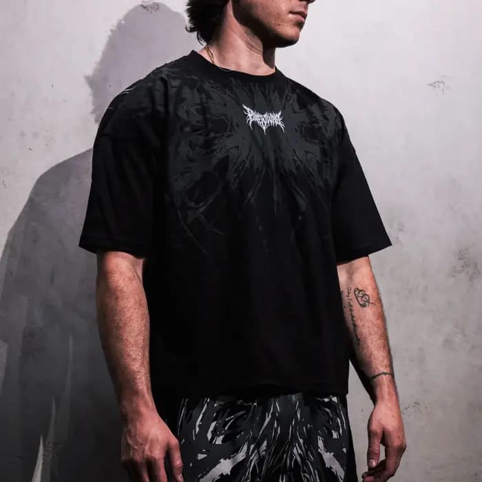 T-shirt gothique crâne araignée