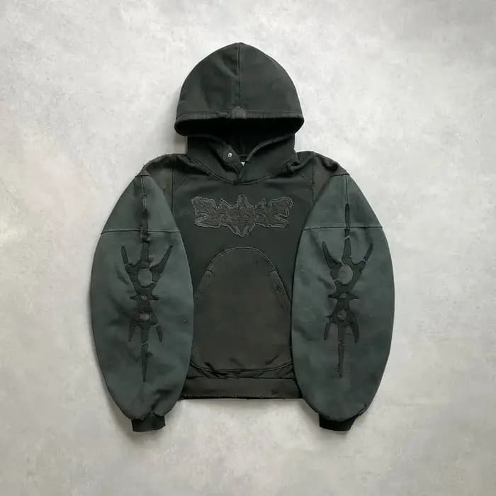 Sweat à capuche brodé Hip Hop pour hommes et femmes