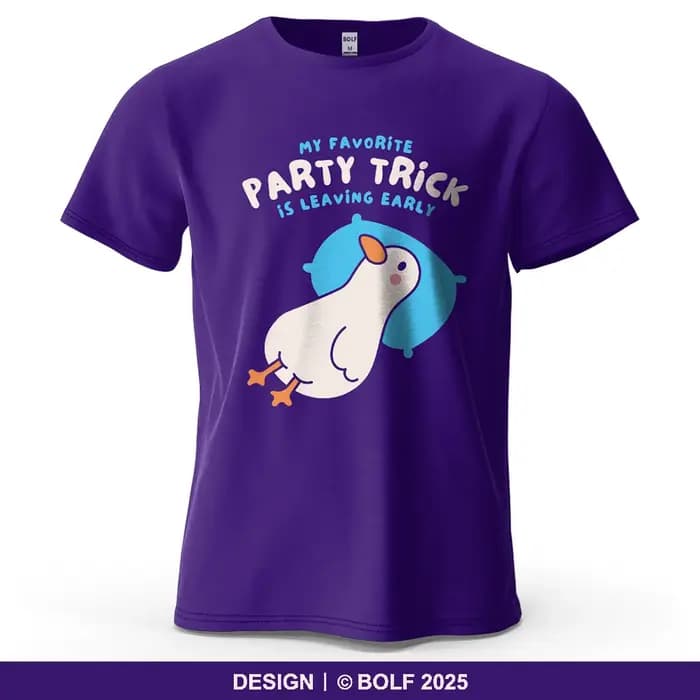 Party Duck T-Shirt homme imprimé ludique 100% coton surdimensionné relatable rassemblement graphique t-shirts pour haut
