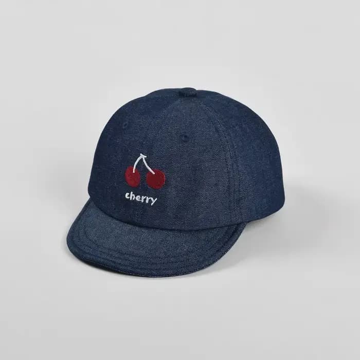 Casquette de baseball souple brodée cerises printemps-été, respirante, anti-UV, pour enfants et bébé