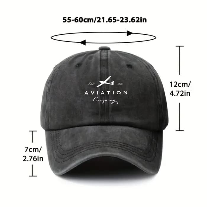 Casquette de baseball tendance Esar Aviation Company avec logo