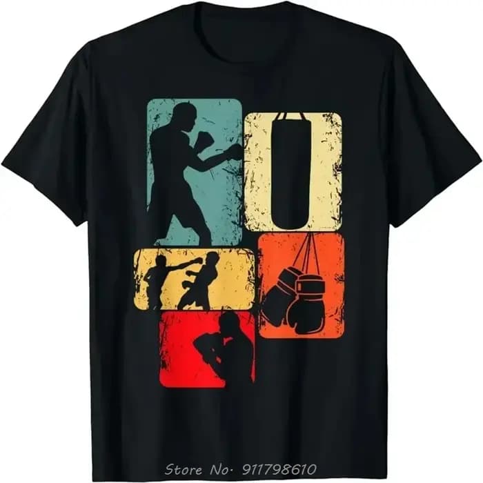 T-Shirt Unisexe pour Homme Amoureux de la Boxe, Streetwear, Hip Hop