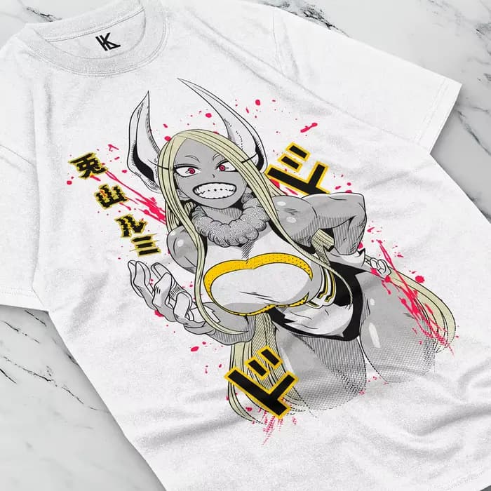 T-Shirt unisexe lapin héros Mirko Rumi Usagiyama Miruko BNHA MHA