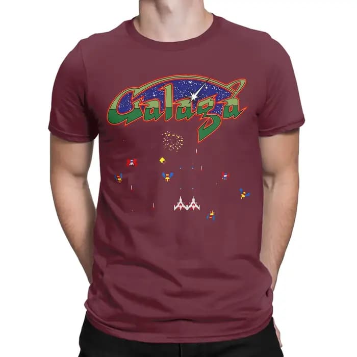 Arcade Galaga jeu fans de jeu accessoires unisexe t-shirts coton T-shirt graphique imprimé