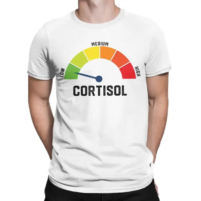 Cool Low Cortisol Levels v Meme T-Shirts pour hommes, col rond, en pur coton, à manches courtes, vêt