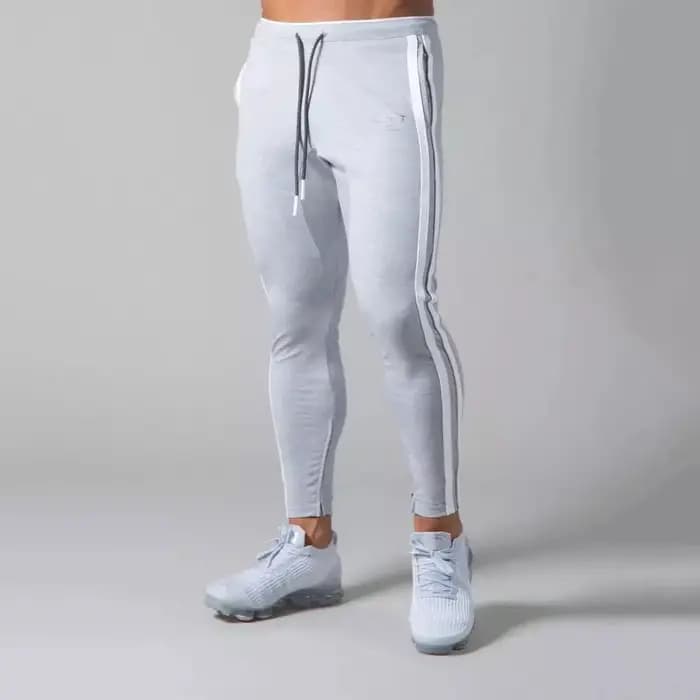 Hommes Joggers côté rayure pantalons de survêtement homme gymnastique entraînement Fitness coton pantalon mâle