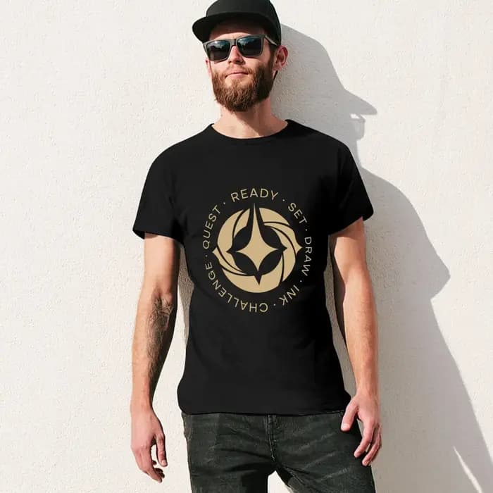 T-shirt avec logo Lorcana, résistant à la sueur, pour l'entraînement