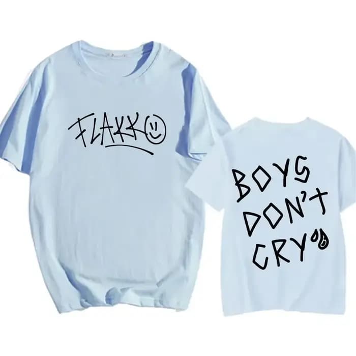 Rels B Flakk sourire T-shirt garçons ne pleurent pas lettre graphique