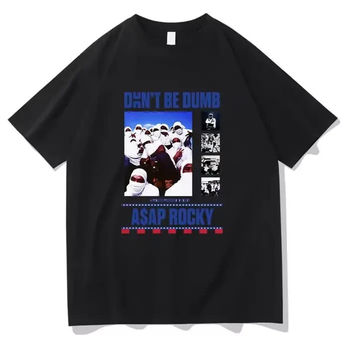 Asap Rocky ne soyez pas muet hommes vêtements t-shirt Homme nouveau dans les hauts et T-shirts à manches courtes col