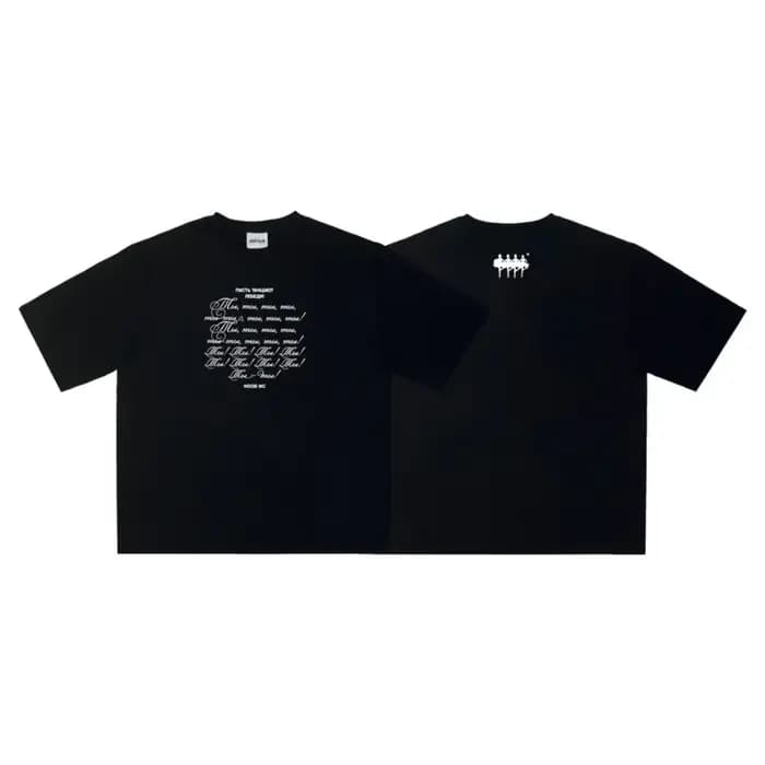 Harajuku Streetwear hommes t-shirt Пусть танцуют лебеди imprimé graphique surdimensionné Hip Hop Y2k mode coréenne rétro vêtements lettre hauts