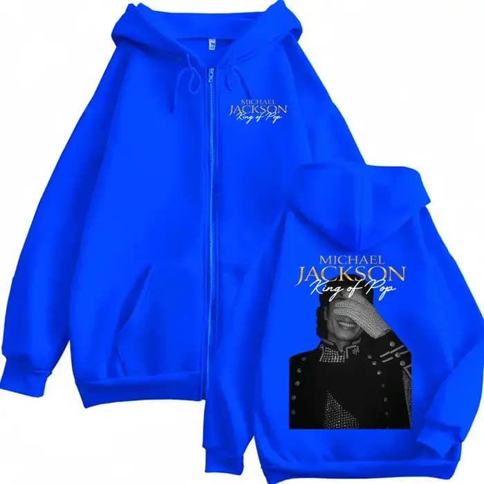 Sweat-shirt à capuche zippé Michael Jackson King of Pop Hip Hop pour hommes et femmes