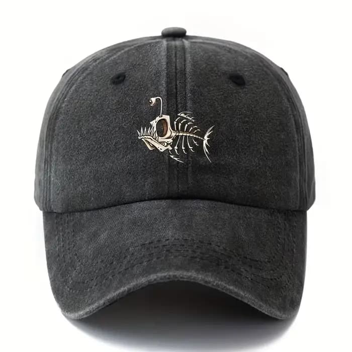 Casquette de baseball imprimée en arête de poisson