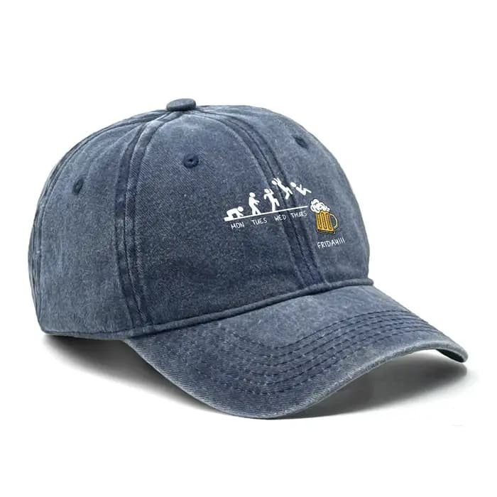 Casquette de Baseball imprimée bière du vendredi, casquette de soleil à rabat, chapeau plat d'été, ample, cadeaux idéaux, vêtements décontractés, pêche, randonnée