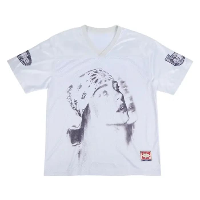 T-shirt en jersey unisexe 2026 avec imprimé portrait Eilish, maille respirante, manches courtes, sty