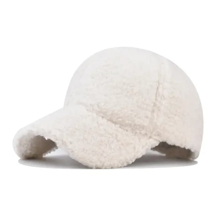 Casquettes de baseball en laine d'agneau vert beige FS pour hommes, chapeaux d'hiver chauds en peluc
