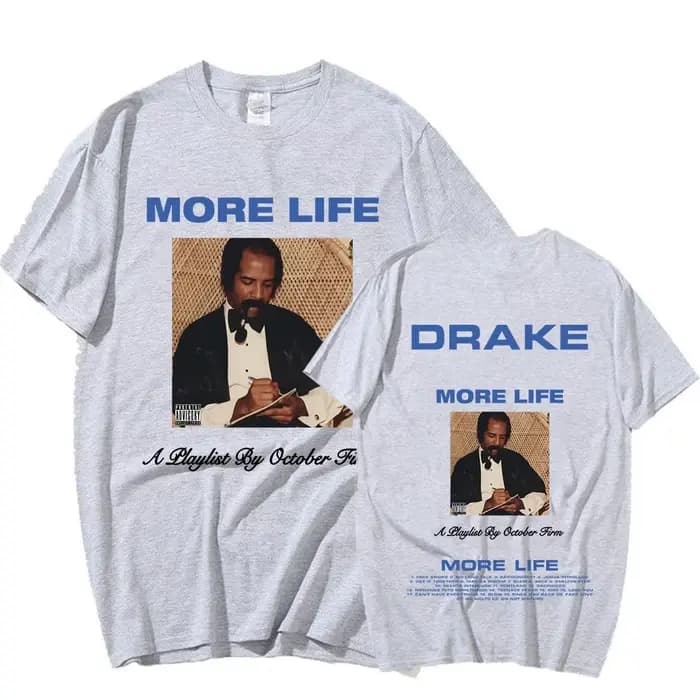Rappeur Drake T-shirt Album de musique plus de vie T-shirts graphiques hommes femmes Vintage gothique Hip Hop