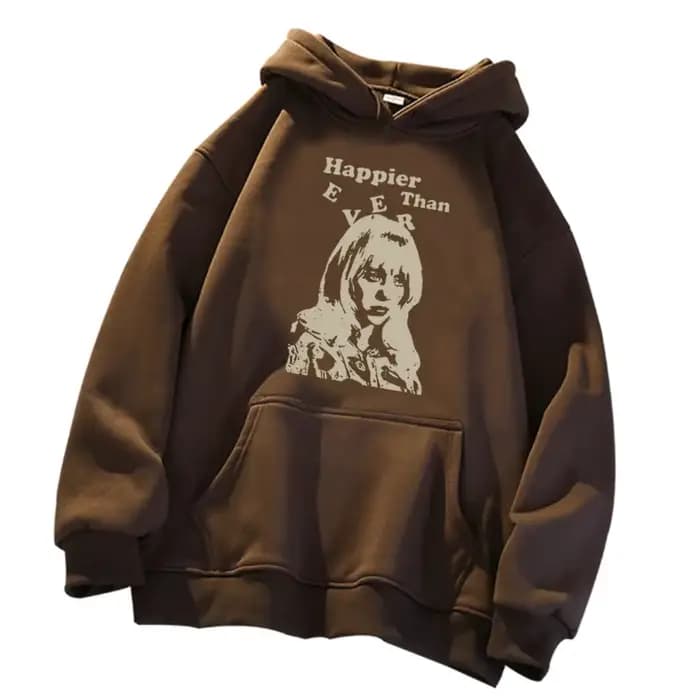 Nouveau sweat à capuche Ever Happy of Ever 2026 – Haut décontracté et personnalisé, streetwear neutr