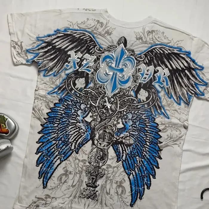 2000s Xzavire coton manches courtes homme Vintage Harajuku rue marée mode femmes amoureux T-shirt