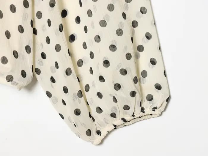 KONDALA femmes à la mode à pois Blouse noeud papillon col rond chemise nouvelle mode 2026 printemps