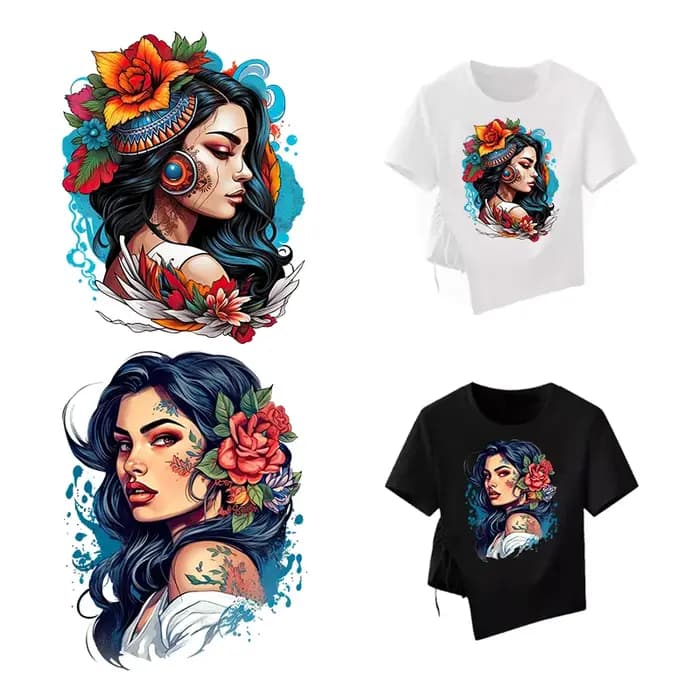 Chicano-Patchs pour vêtements thermocollants pour filles