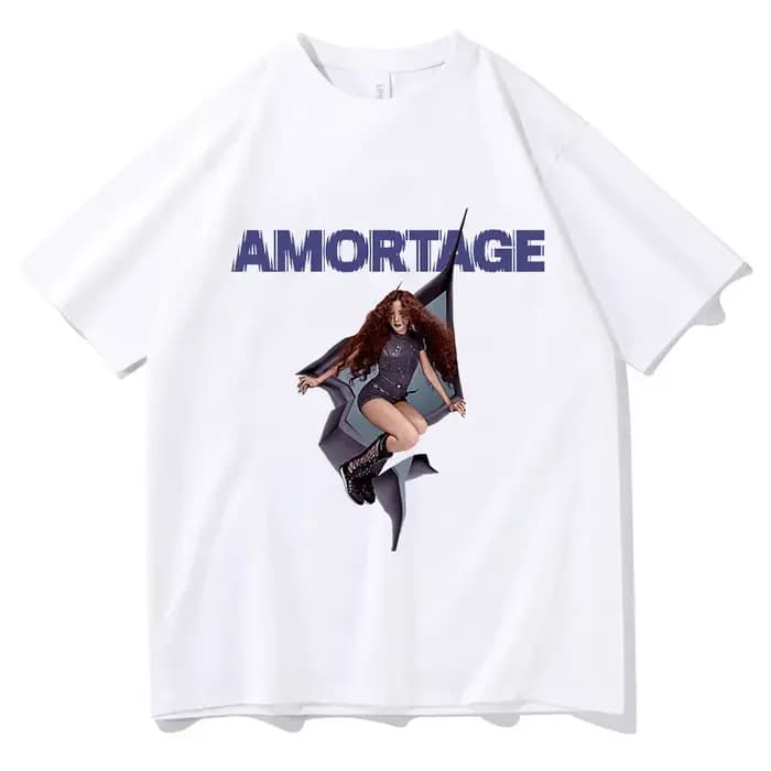 T-shirts JISOO Earthquake Unisexe Tour des Fans 2025 – T-shirt en Coton à Manches Courtes et Col Ron