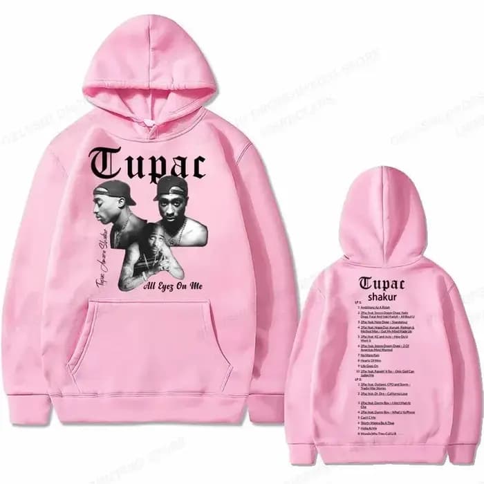 Tupac 2pac sweat à capuche graphique hommes vêtements mode surdimensionné Hip Hop confortable automn