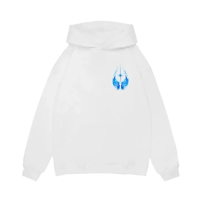 Sweat à capuche imprimé graphique côté lumineux pour hommes
