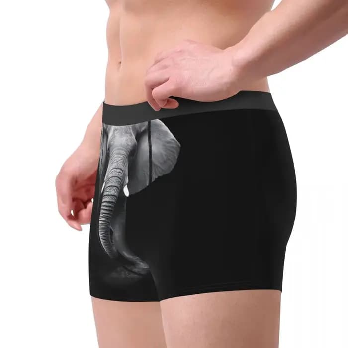 Saint valentin hommes éléphant sous-vêtements Boxer slips Stretch Shorts culottes caleçons pour mari petit ami cadeau d'anniversaire