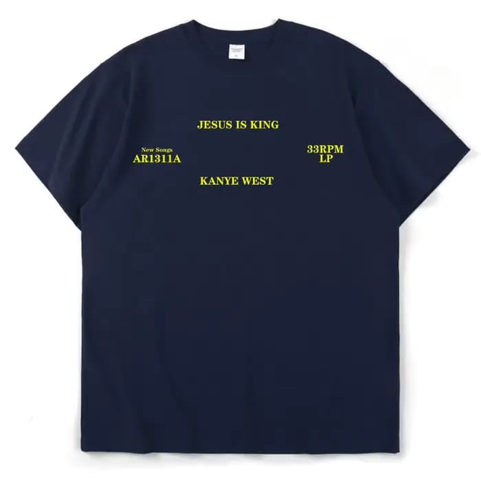 T-shirt Kanye West Jesus Is King, streetwear rétro Harajuku en coton de haute qualité à manches cour